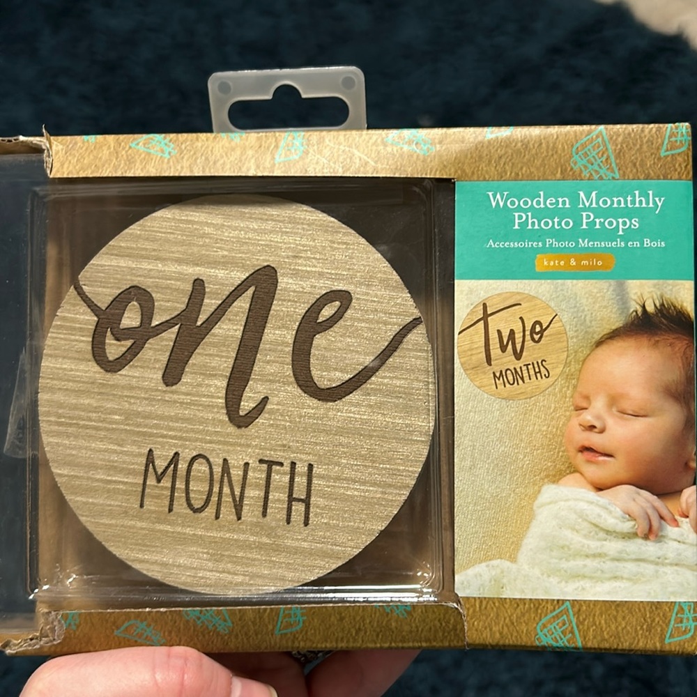 Wooden monthly photo props